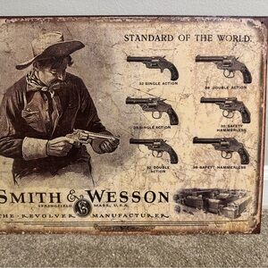 Smith & Wesson Vintage Style Metal Sign